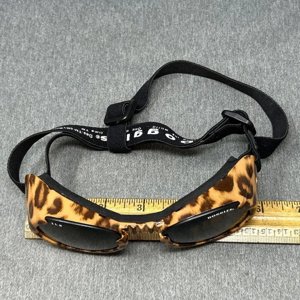 Doggles ILS Dog Goggles Sunglasses Leopard Print Frame Smoke Lens Eye Protection